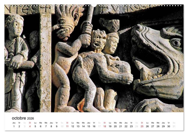Produktbild: Abbatiale de Conques (Calendrier mural 2026 DIN A2 vertical) calendrier de bureau
