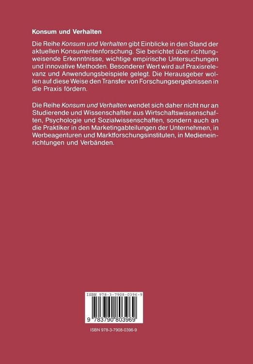 Produktbild: Die Messung bildhafter Konsumerlebnisse
