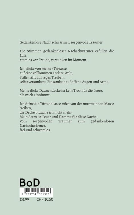 Produktbild: Gedankenlose Nachtschw&auml;rmer, sorgenvolle Tr&auml;umer