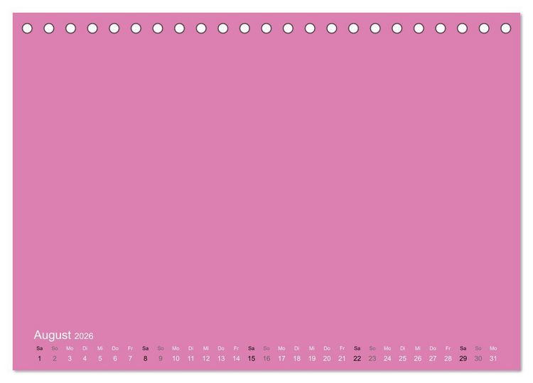 Produktbild: Bastelkalender - Pink (Tischkalender 2026 DIN A5 quer), CALVENDO Monatskalender