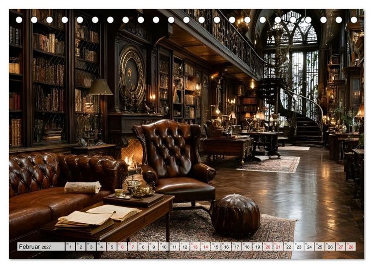 Produktbild: Geheime Bibliotheken der alten Welt (Tischkalender 2027 DIN A5 quer), CALVENDO Monatskalender