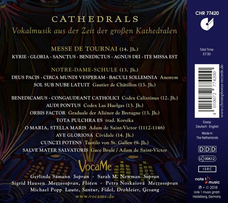 Produktbild: Cathedrals: Vocal Music From The Time of The Great