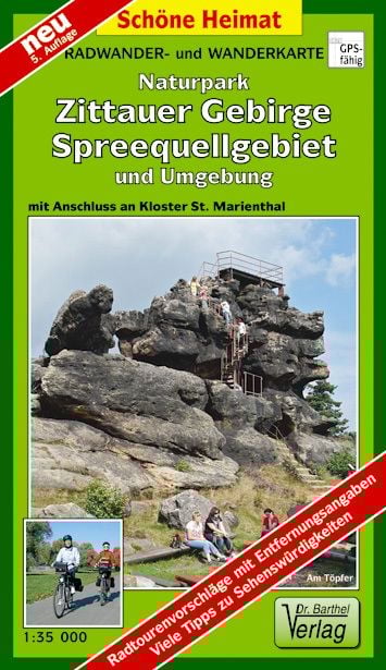 Produktbild: Naturpark Zittauer Gebirge, Spreequellgebiet und Umgebung 1 : 35 000 Radwander- und Wanderkarte