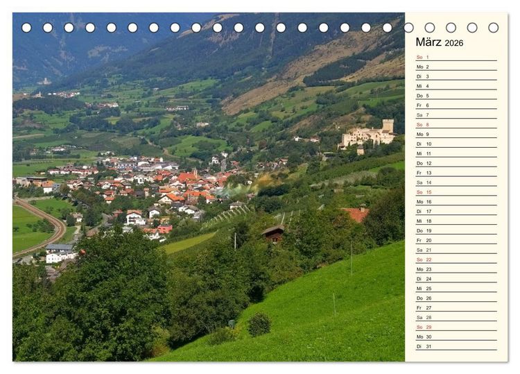 Produktbild: Vinschgau - Die Sonnenseite S&uuml;dtirols (Tischkalender 2026 DIN A5 quer), CALVENDO Monatskalender