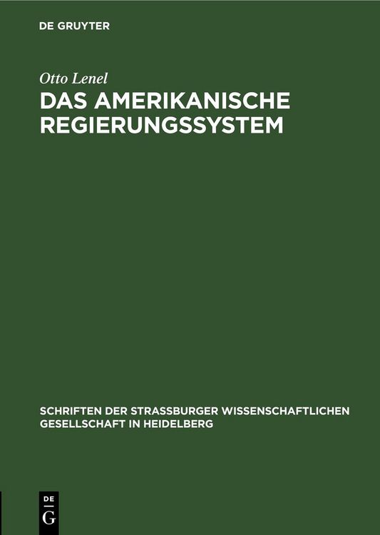 Produktbild: Das amerikanische Regierungssystem