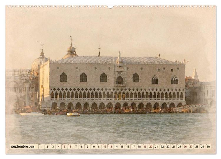 Produktbild: Venise l'&eacute;ternelle (Calendrier mural 2026 DIN A2 vertical) calendrier de bureau