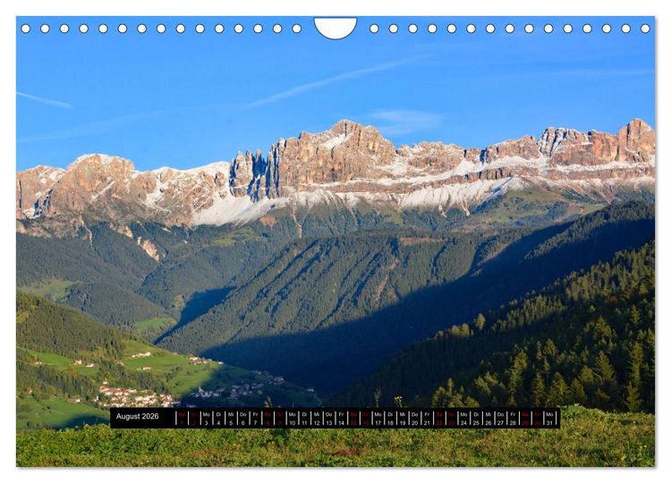 Produktbild: Dolomiten - Latemar und Rosengarten (Wandkalender 2026 DIN A4 quer), CALVENDO Monatskalender