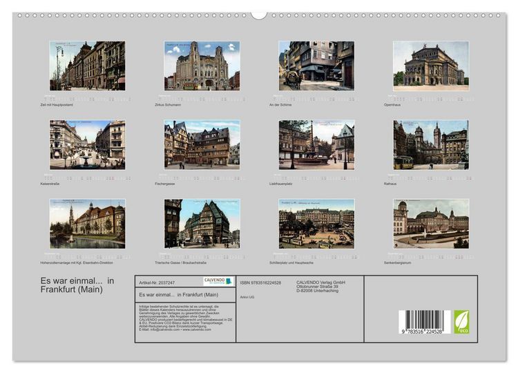 Produktbild: Es war einmal... in Frankfurt (Main) (hochwertiger Premium Wandkalender 2026 DIN A2 quer), Kunstdruck in Hochglanz