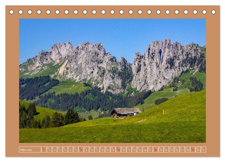 Produktbild: Gr&uuml;ezi in den Schweizer Bergen (Tischkalender 2026 DIN A5 quer), CALVENDO Monatskalender