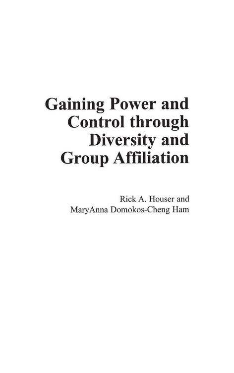 Produktbild: Gaining Power and Control through Diversity and Group Affiliation