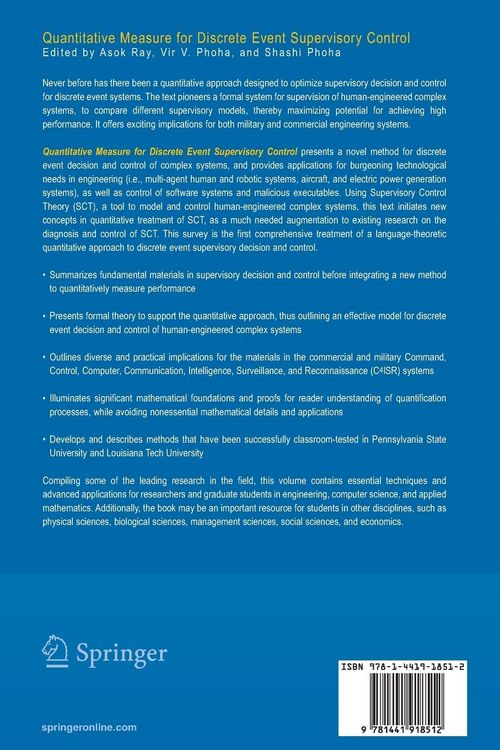Produktbild: Quantitative Measure for Discrete Event Supervisory Control