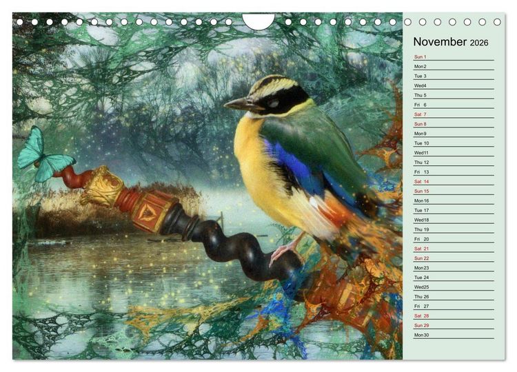 Produktbild: Fractalized creatures (Wall Calendar 2026 DIN A4 landscape), CALVENDO 12 Month Wall Calendar