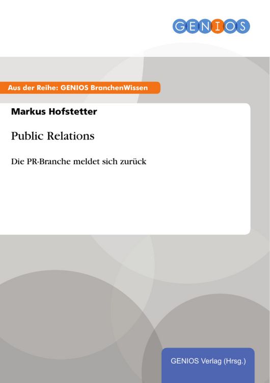 Produktbild: Public Relations
