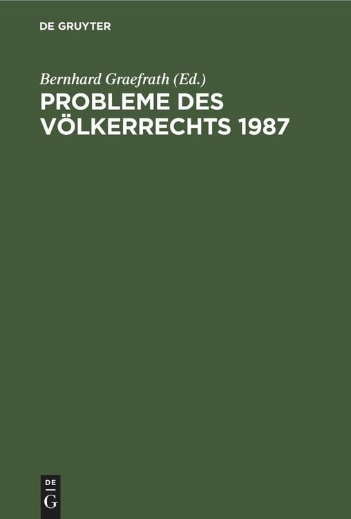 Produktbild: Probleme des V&ouml;lkerrechts 1987