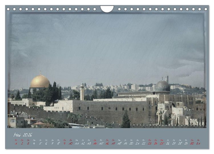 Produktbild: Unterwegs in Jerusalem (Wandkalender 2026 DIN A4 quer), CALVENDO Monatskalender
