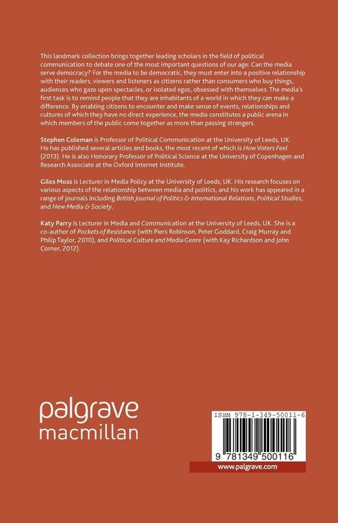 Produktbild: Can the Media Serve Democracy?