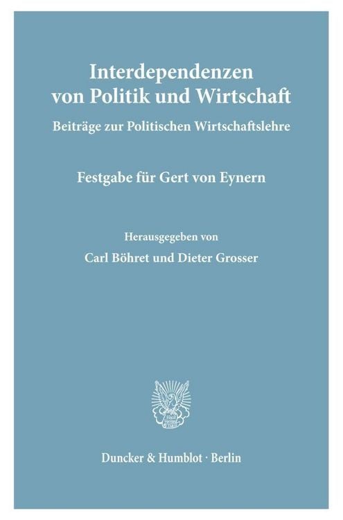 Produktbild: Interdependenzen von Politik und Wirtschaft.