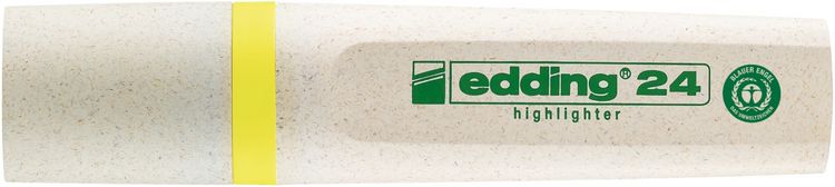 Produktbild: Edding 24 EcoLine Textmarker, gelb, Keilspitze 2-5 mm, 1 St&uuml;ck