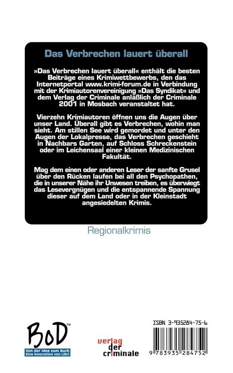 Produktbild: Das Verbrechen lauert &uuml;berall. "Briefe aus Mosbach" und andere Bluttaten