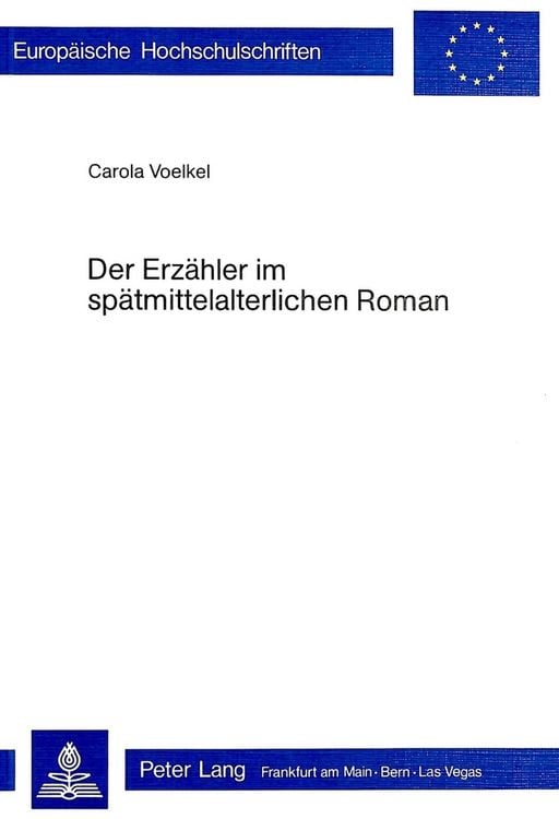 Produktbild: Der Erz&auml;hler im sp&auml;tmittelalterlichen Roman