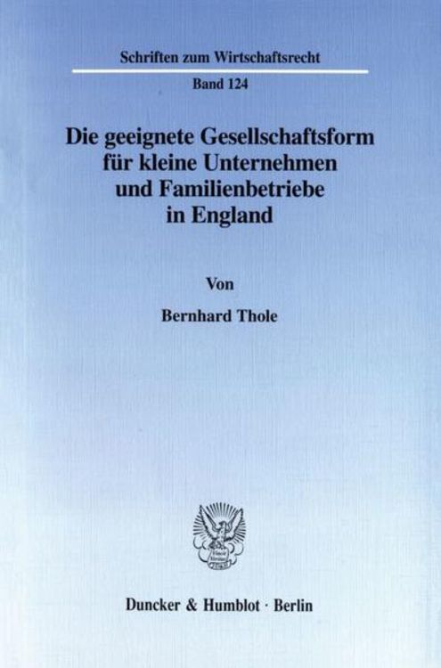 Produktbild: Die geeignete Gesellschaftsform für kleine Unternehmen und Familienbetriebe in England.