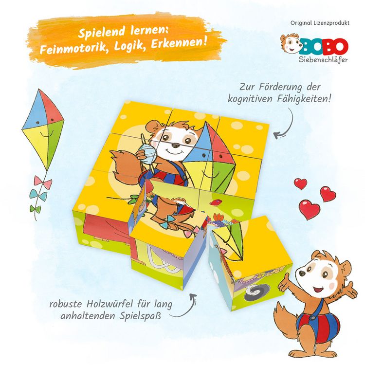 Produktbild: Tr&ouml;tsch Bobo Siebenschl&auml;fer Bilderw&uuml;rfel Puzzle
