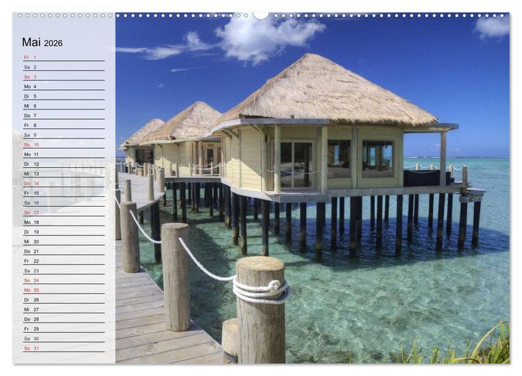 Produktbild: S&uuml;dseetr&auml;ume. Paradiese im Pazifik (hochwertiger Premium Wandkalender 2026 DIN A2 quer), Kunstdruck in Hochglanz