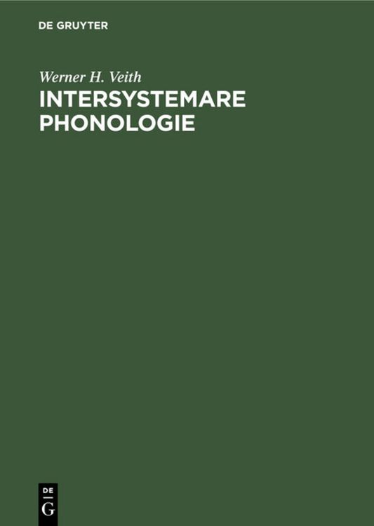 Produktbild: Intersystemare Phonologie