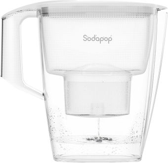 Produktbild: SODAPOP Wasserfilterkanne Selina, 1,5 Liter, wei&szlig;, inkl. 10 Filterkartuschen