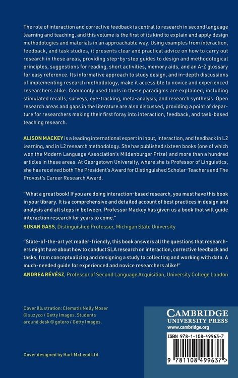 Produktbild: Interaction, Feedback and Task Research in Second Language Learning