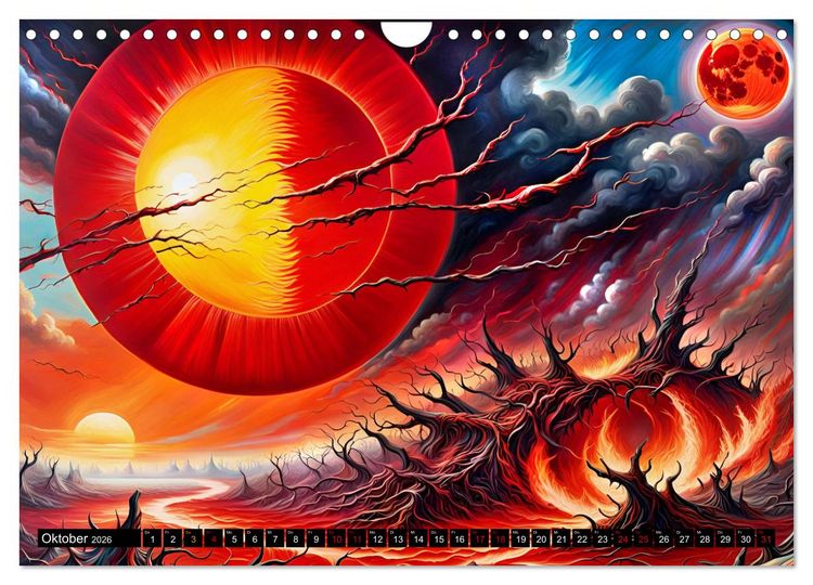 Produktbild: Zukunftsvisionen Wenn die Sonne zum Feind wird (Wandkalender 2026 DIN A4 quer), CALVENDO Monatskalender
