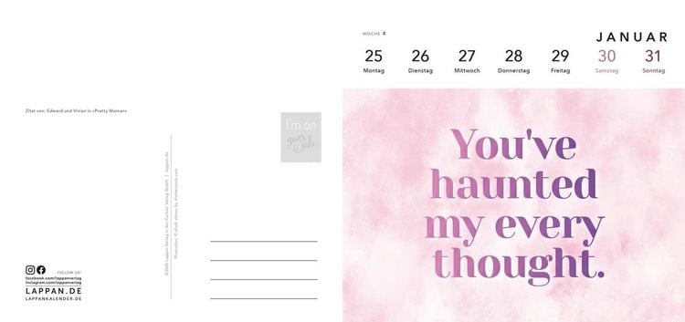 Produktbild: Romance-Postkartenkalender 2027 - I'm on your side