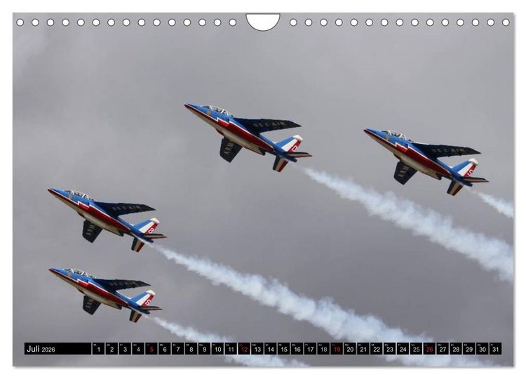 Produktbild: Augenblicke in der Luft: Patrouille de France (Wandkalender 2026 DIN A4 quer), CALVENDO Monatskalender