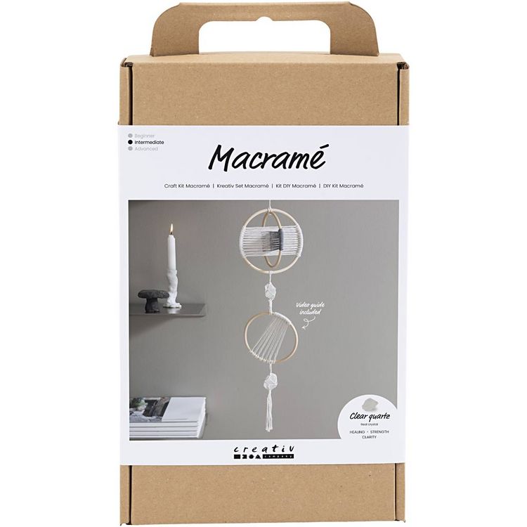 Produktbild: Creativ Company Kreativ Set Macram&eacute;, Mobile, Grau, Creme