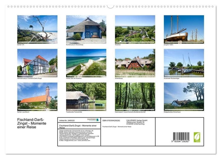 Produktbild: Fischland-Dar&szlig;-Zingst - Momente einer Reise (hochwertiger Premium Wandkalender 2027 DIN A2 quer), Kunstdruck in Hochglanz
