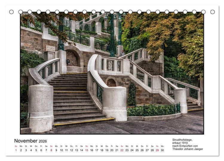 Produktbild: Jugendstil-Baukunst in Wien (Tischkalender 2026 DIN A5 quer), CALVENDO Monatskalender
