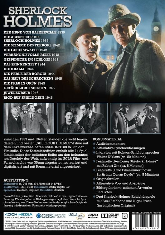 Produktbild: Sherlock Holmes Edition (Keepcase) [14 DVDs]