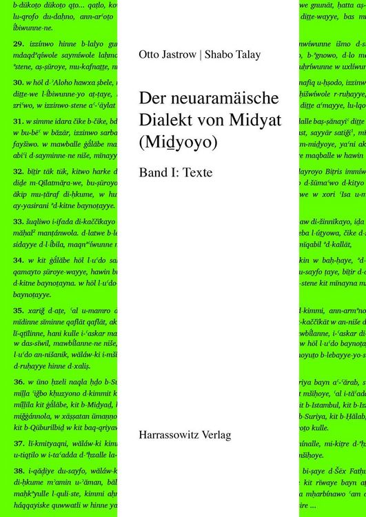 Produktbild: Der neuaram&auml;ische Dialekt von Midyat (Mi&iquest;yoyo)