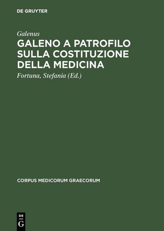 Produktbild: Galeno a Patrofilo sulla costituzione della medicina