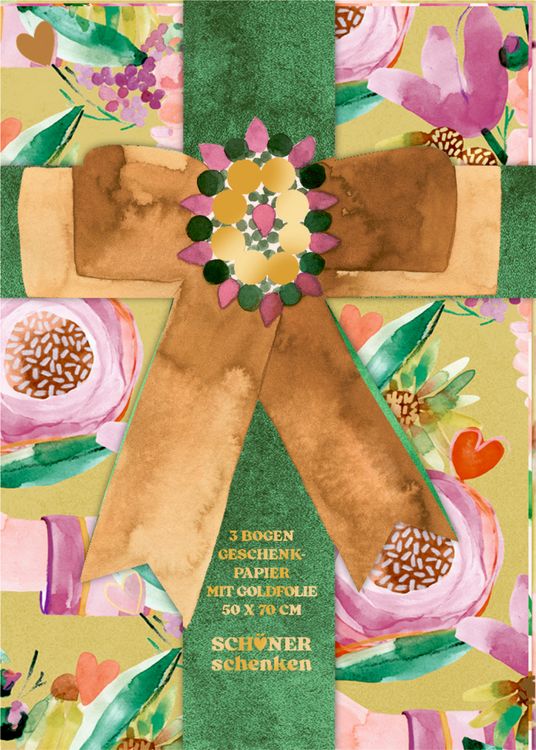 Produktbild: Geschenkpapier-Bogen mit Goldfolie &ndash; Sch&ouml;ner Schenken