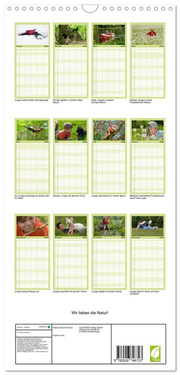 Produktbild: Familienplaner 2026 - Wir lieben die Natur! mit 5 Spalten (Wandkalender, 21 x 45 cm) CALVENDO
