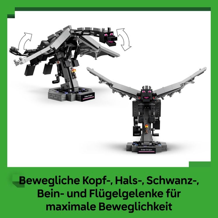 Produktbild: LEGO Minecraft 21595 Der Enderdrache, Gamer Spielzeug ab 10 Jahren
