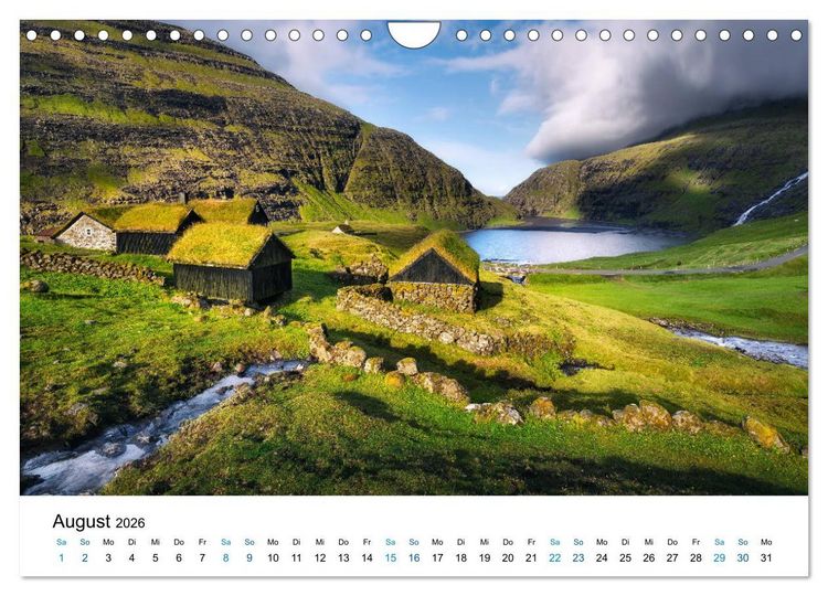 Produktbild: F&auml;r&ouml;er - Archipel im Nordmeer (Wandkalender 2026 DIN A4 quer), CALVENDO Monatskalender