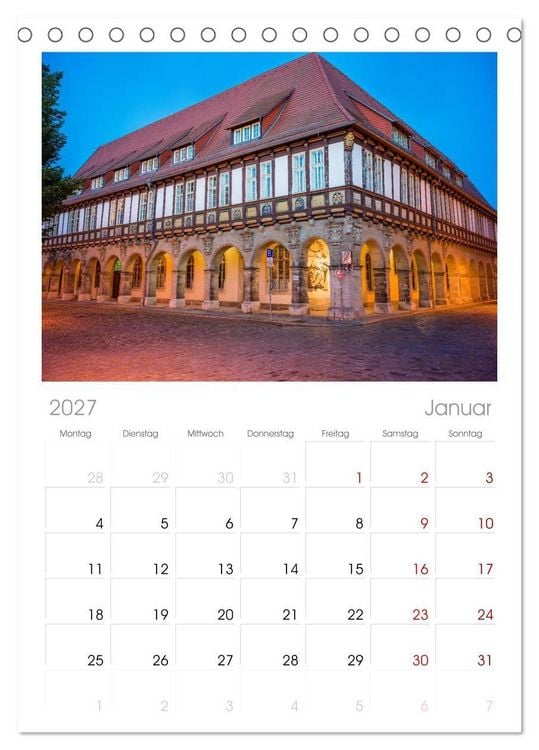 Produktbild: Tischplaner 2027 - Halberstadt Altstadtarchitektur unweit des Harzes (A5 Tischkalender zum Aufstellen) CALVENDO