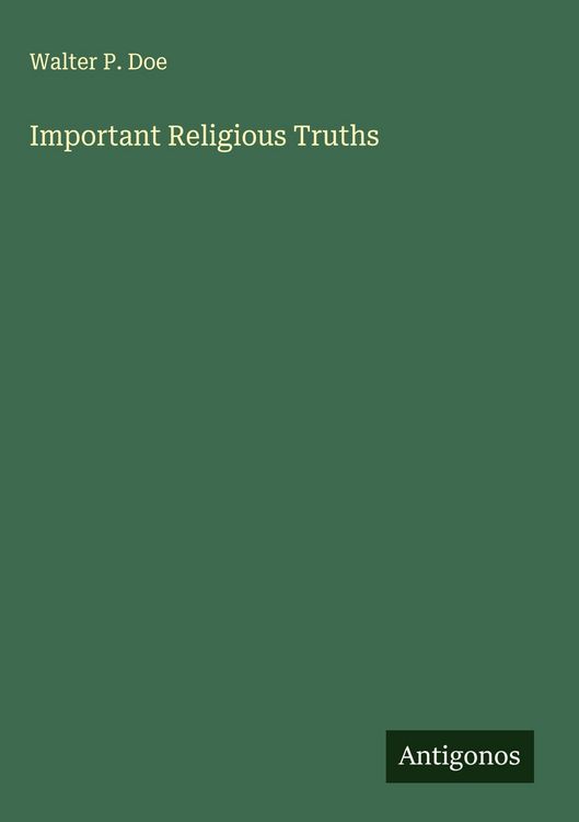 Produktbild: Important Religious Truths