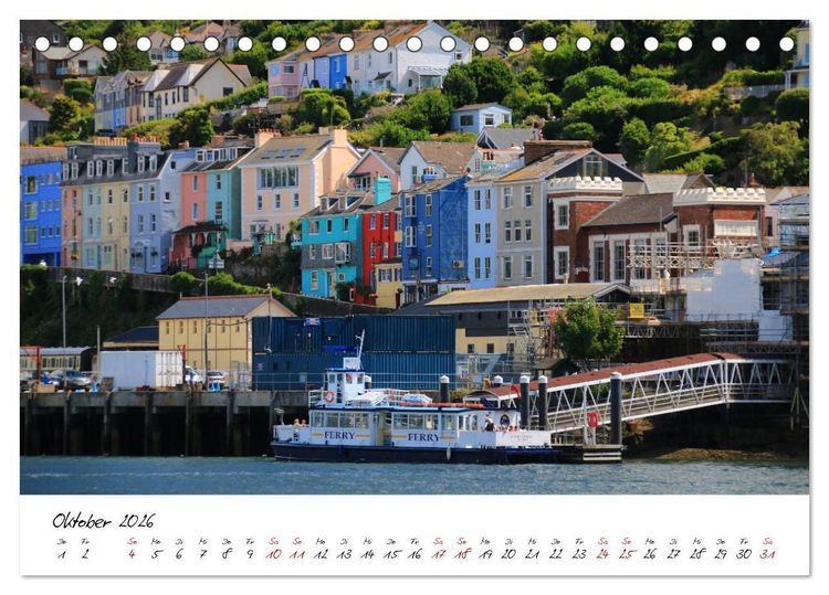 Produktbild: Reizvolles S&uuml;dengland Devon und Cornwall (Tischkalender 2026 DIN A5 quer), CALVENDO Monatskalender