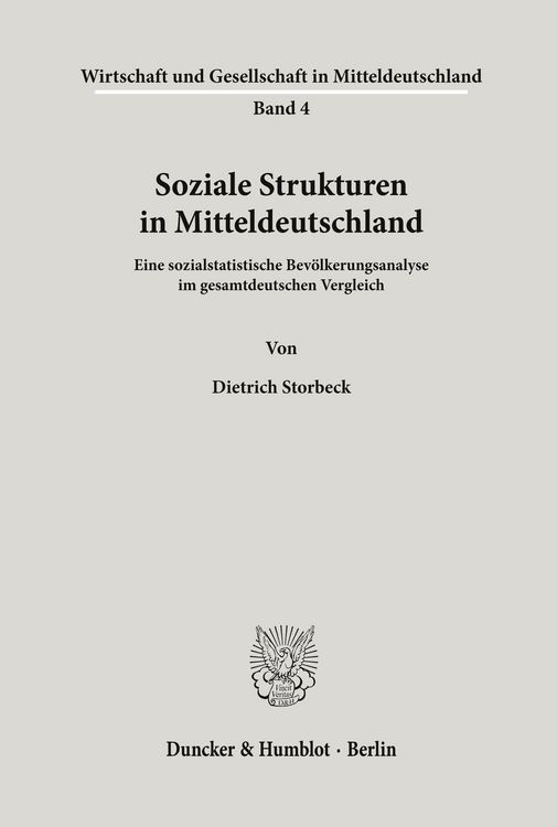 Produktbild: Soziale Strukturen in Mitteldeutschland.