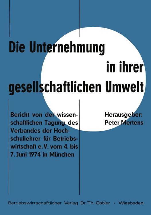 Produktbild: Die Unternehmung in ihrer gesellschaftlichen Umwelt