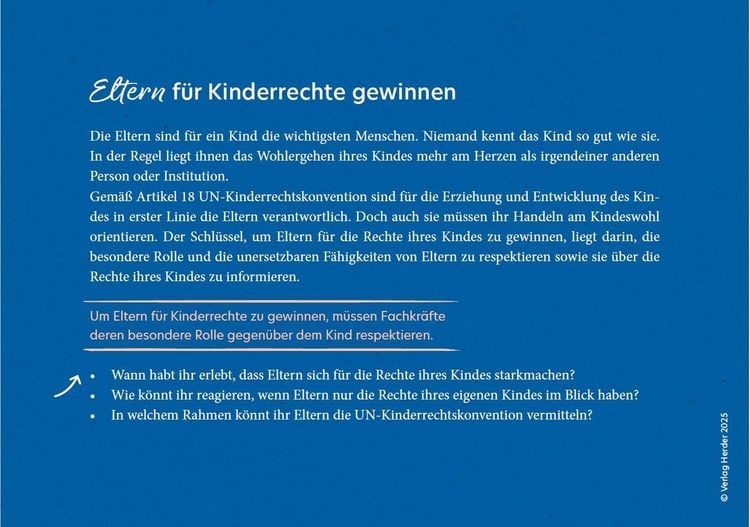 Produktbild: Kinderrechte in der Kita. 40 Reflexionskarten f&uuml;r die Teamarbeit