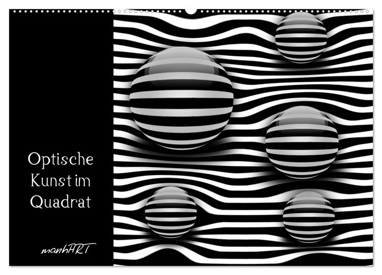 Produktbild: Optische Kunst im Quadrat (Wandkalender 2026 DIN A2 quer), CALVENDO Monatskalender
